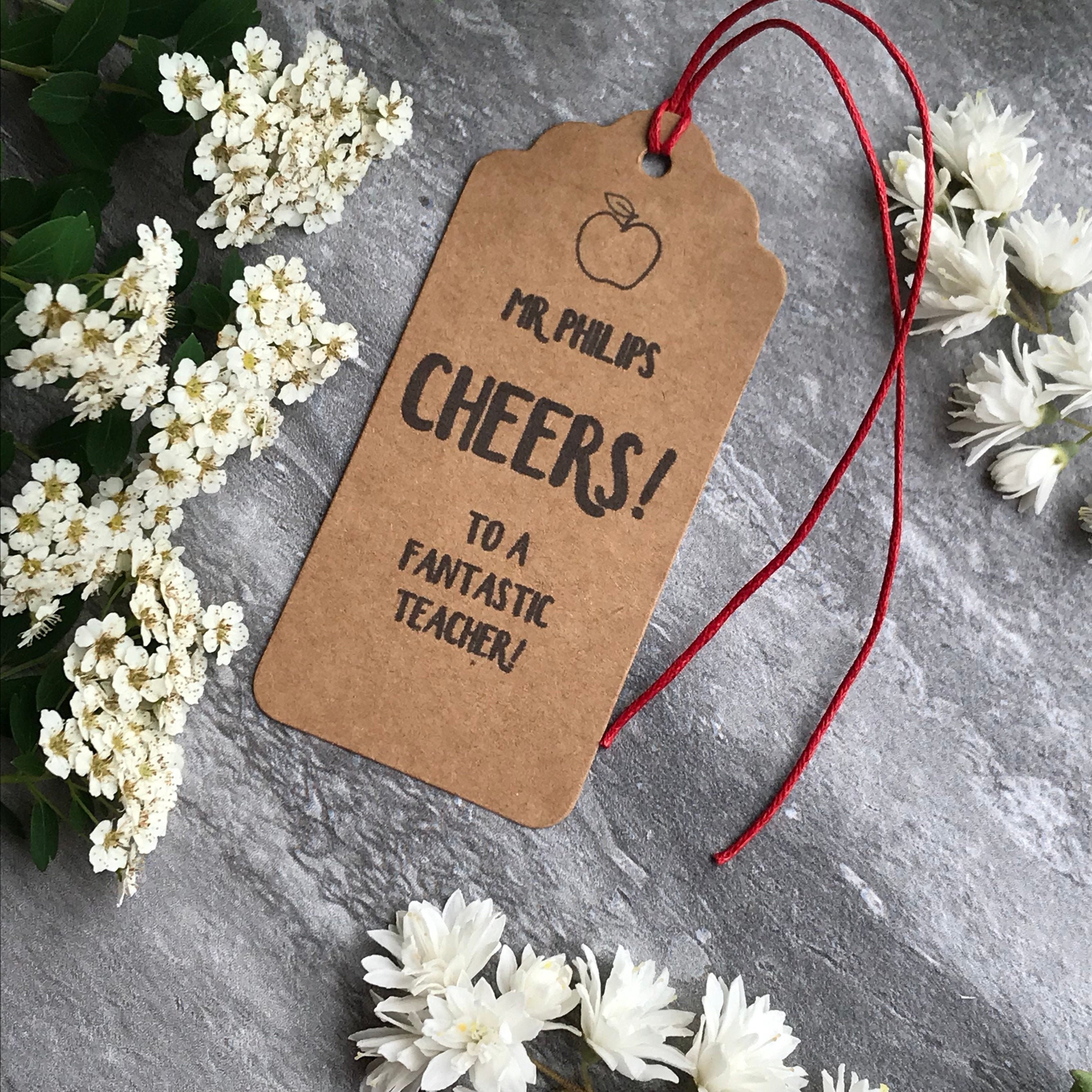 Teacher Wine Tag Beer Tag Drinks Tag Teacher Wine For | Etsy