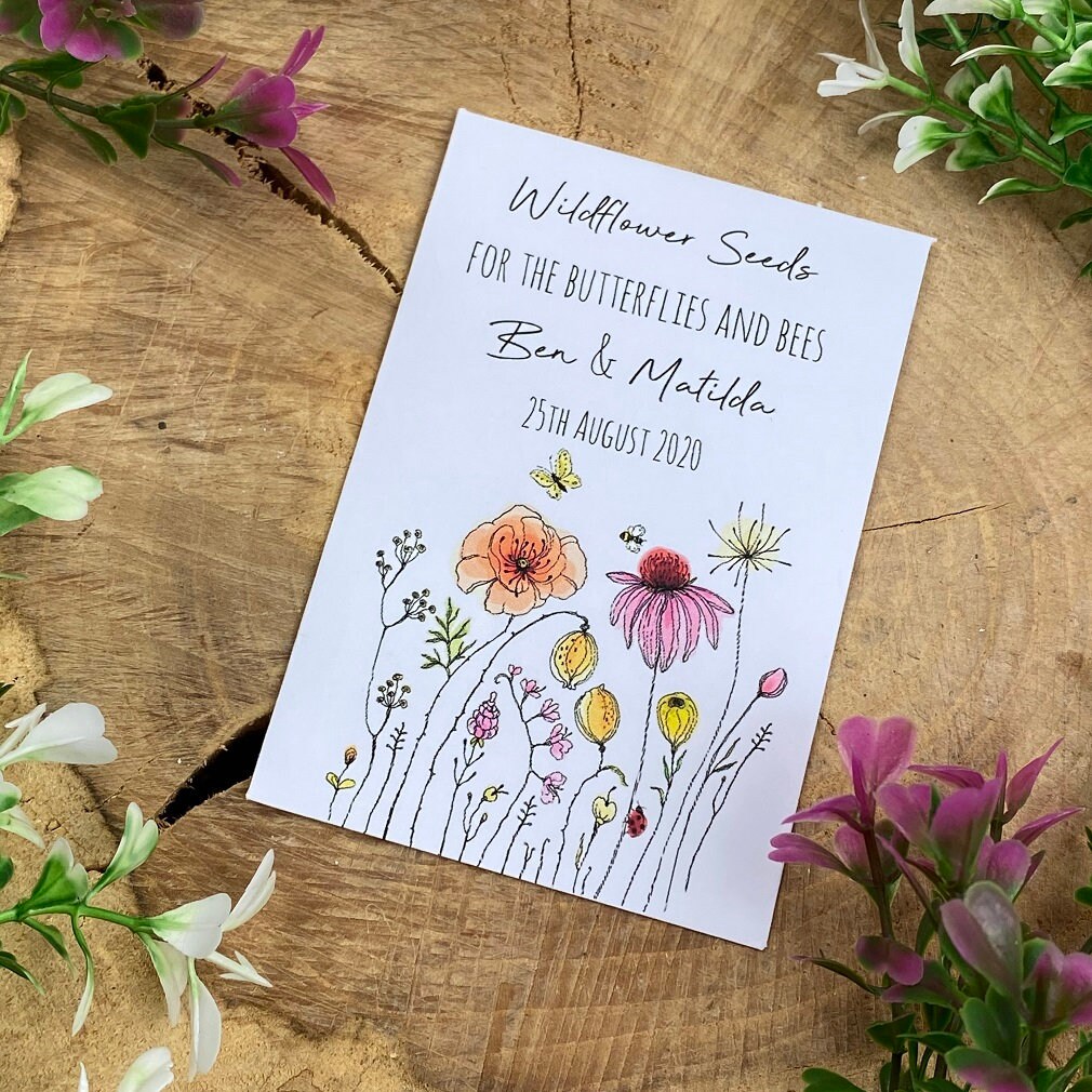 Wedding Favours Seed Favors Wildflower Seeds Seed Wedding - Etsy UK