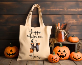 Personalised Halloween Gift Bag, Trick or Treat Bag, Personalised Halloween Bag , Halloween Decor, Halloween Gift Idea