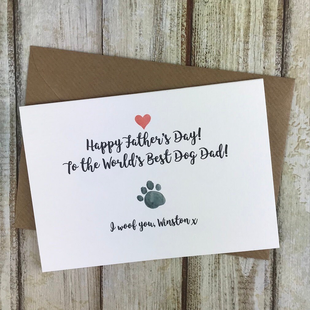 Dog Dad Card, Father's Day Card, Dog Father's Day Card, Best …