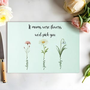 Chopping Board, Personalised Glass Chopping Board, Tempered Glass Chopping Board Cutting Board, Gift For Mum, Mothers Day Gift, Gift For Her