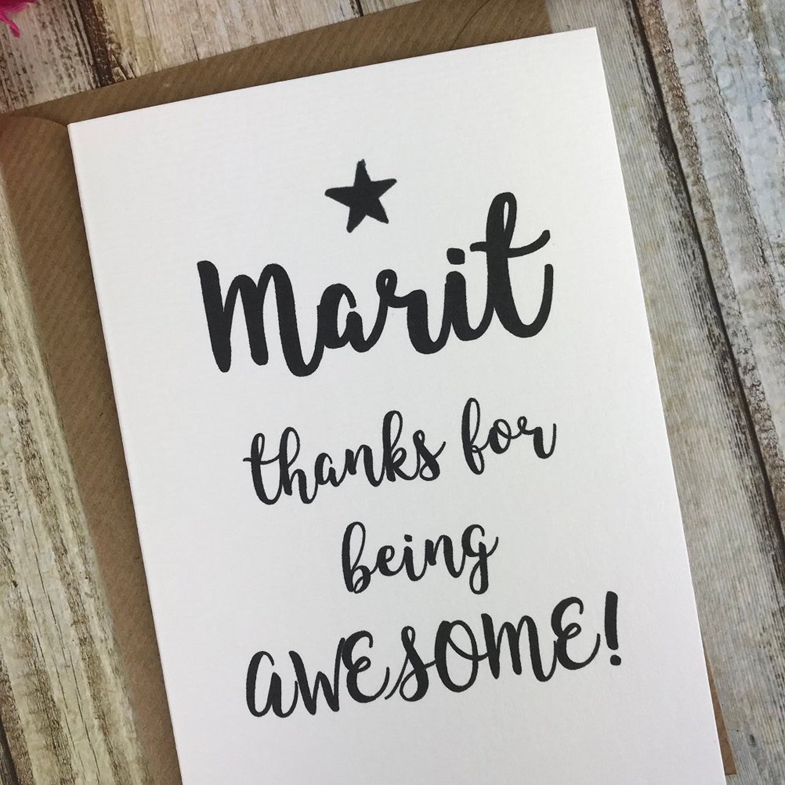 Awesome Card Thanks For Being Awesome Personalised Card | Etsy