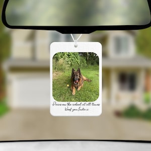 Custom Pet Photo Car Air Freshener – Personalized Gift, Scented Air Freshener, Memory Keepsake, Car Accessory, Gift from The Dog,