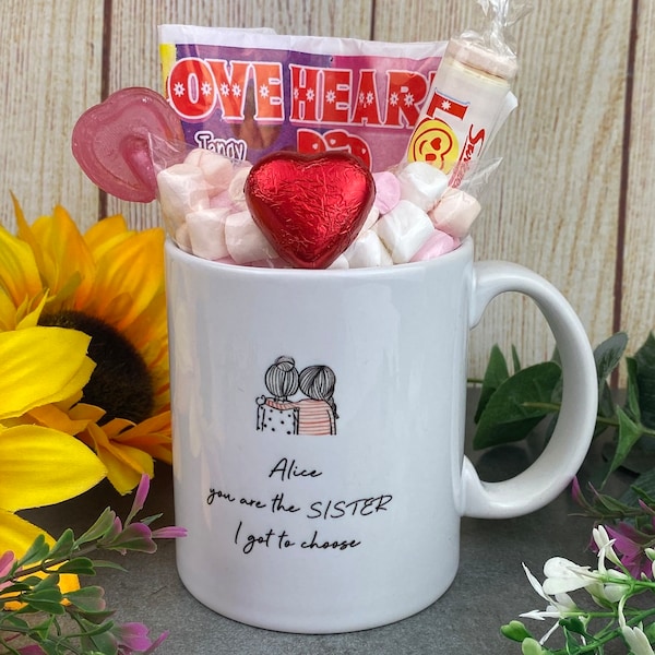 Personalised You Are The Sister I Got To Choose Ceramic Mug, Gift for Best Friend, Birthday Gift, Custom Coffee Mug, Keepsake Gift