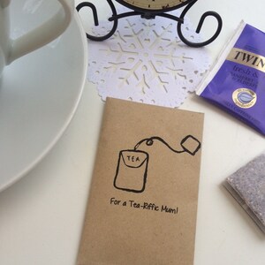 Tea-Riffic Mini Envelope with Tea Bag for Teacher, Sister, Mum, Dad, Friend etc Great Little Gift for Tea Lovers, Tea, Tea Lover, Teaba image 2