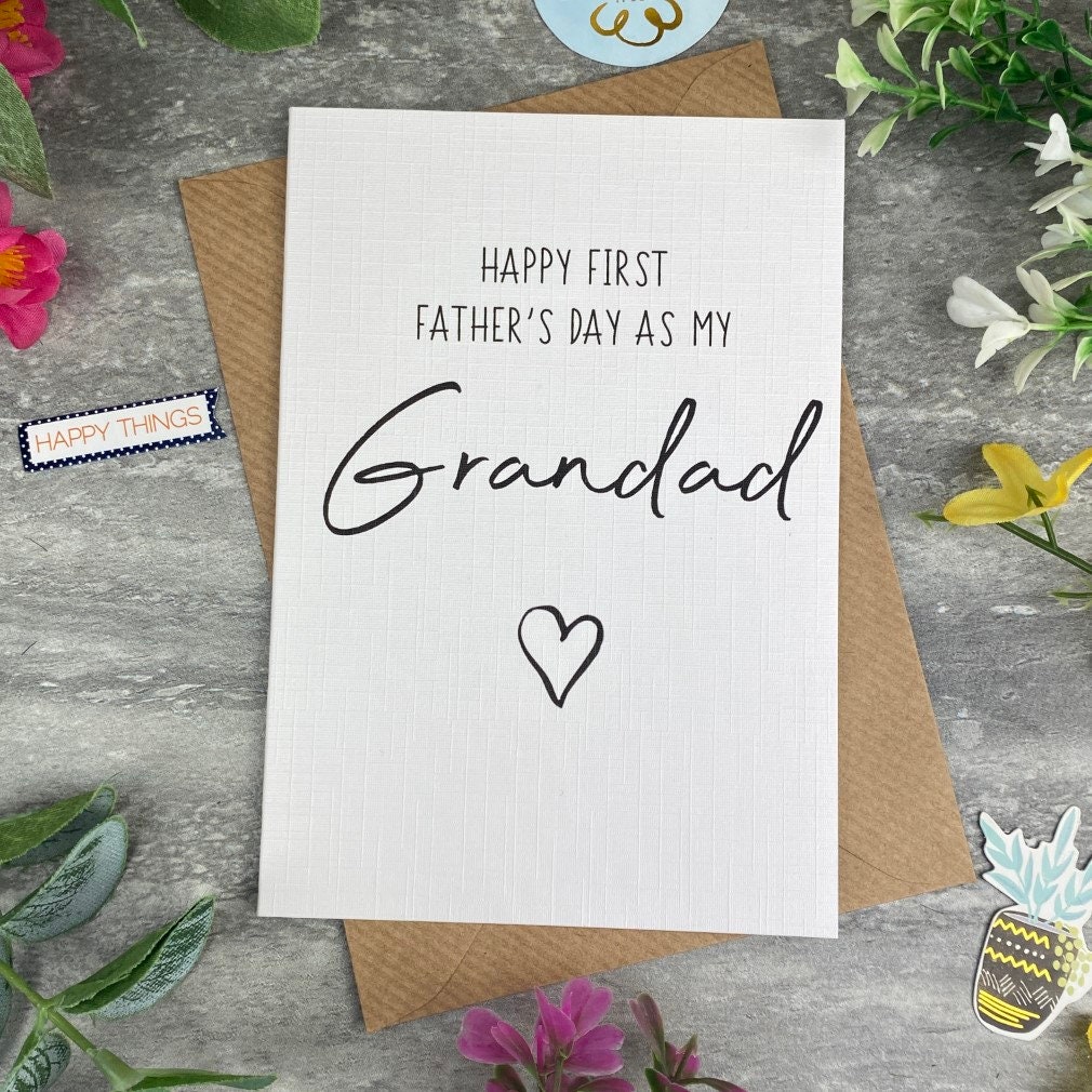 Happy First Fathers Day As My Grandad Card