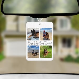 Custom Pet Photo Car Air Freshener – Personalized Gift, Scented Air Freshener, Best Dog Dad, Car Accessory, Gift from The Dog,
