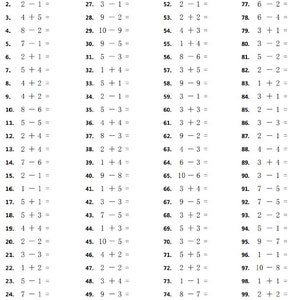 Grade 1 Digital math problems (Over 6000 problems)