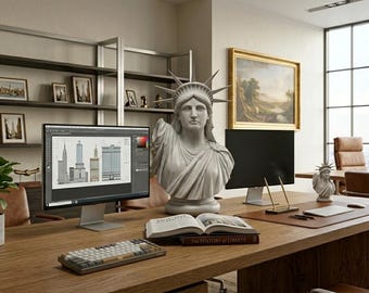 Statue of Liberty Bust 3D Model