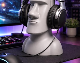 Moai Headphone Stand – Elevate Your Gaming Setup
