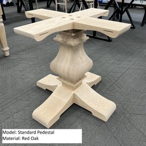Wooden Pedestal Table Base - Standard Table Leg