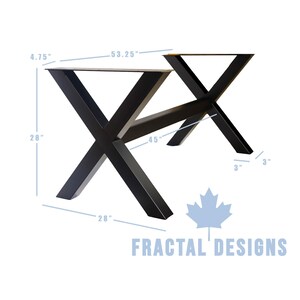 28” X-Cross Furniture Base, 1 Set (Legs + Cross)