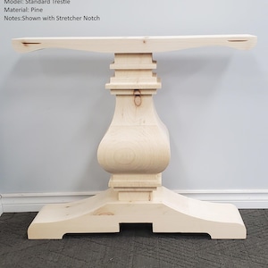 Pied de table en bois - Piétement de table standard