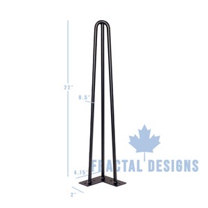 22” Hairpin Furniture Legs, Set/4