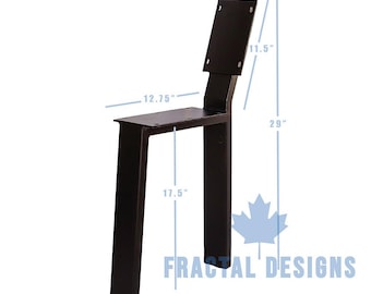 18” Bench Legs With Back, 1 Pair