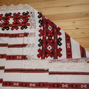 Tovaglia rumena vintage del Banato, Transilvania