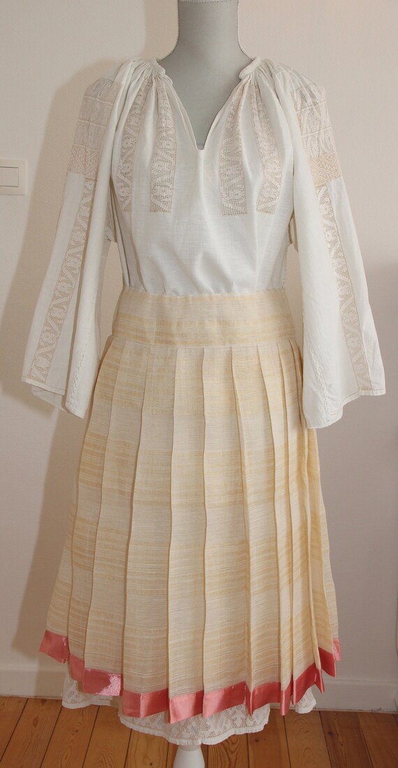 Vintage Romanian handmade traditional costume