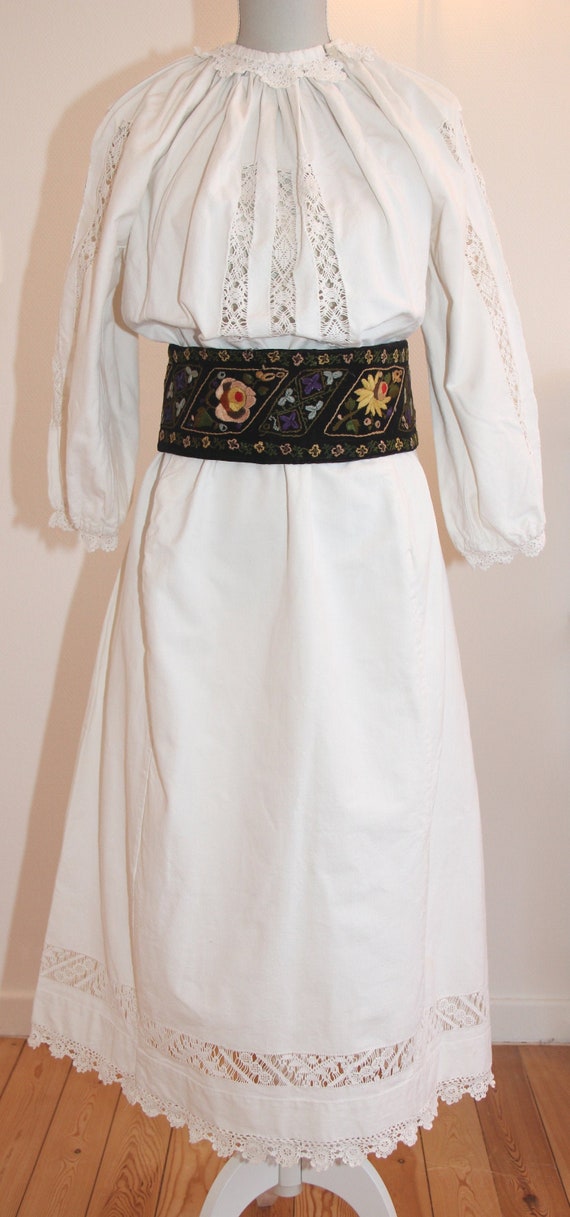 Vintage Romanian traditional dress from Banat regi