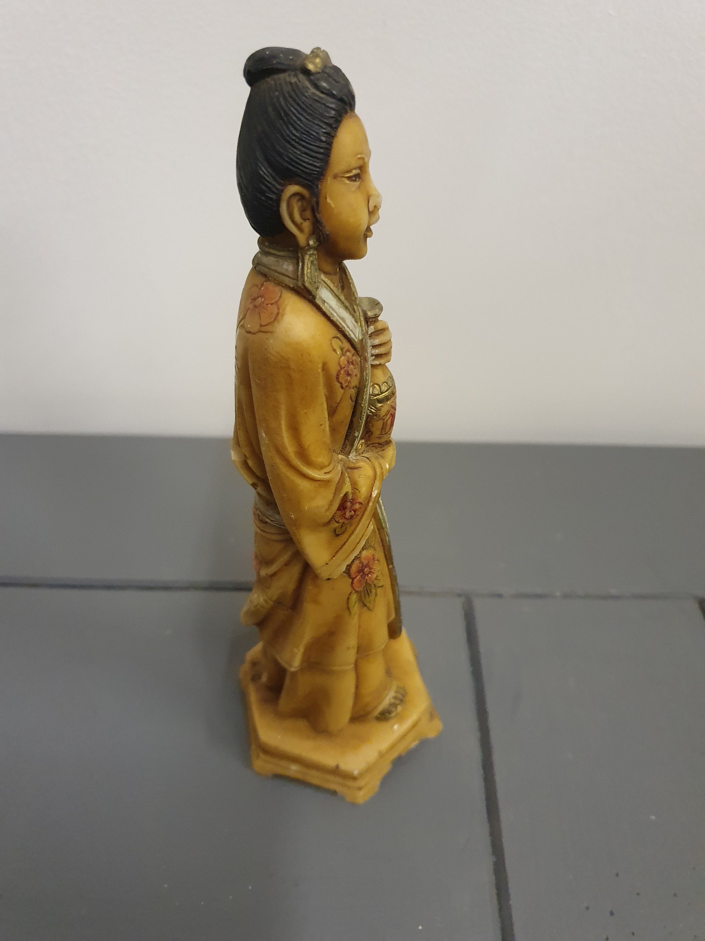 Resin figurines man & woman Oriental Asian statue Etsy