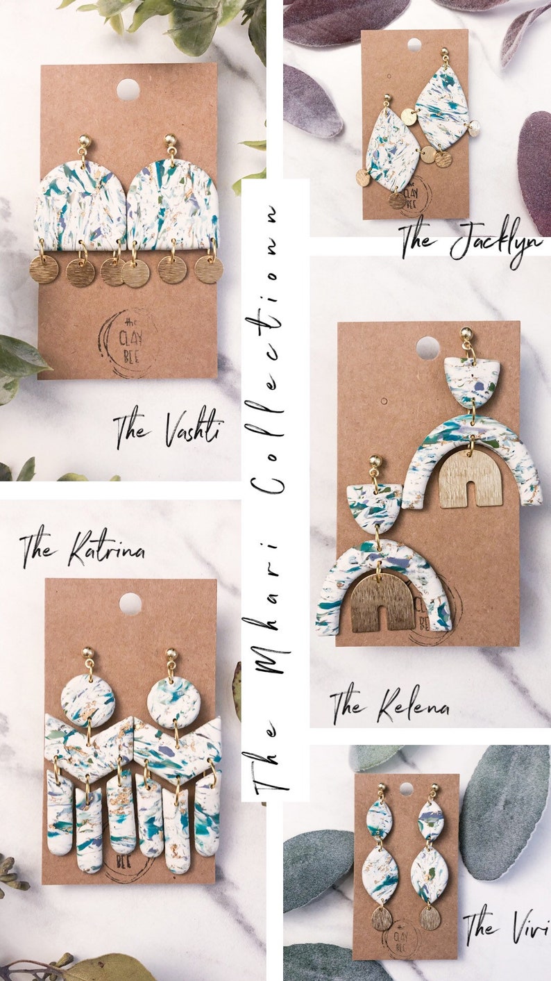 Polymer Clay Statement Earrings The Hattie