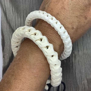 Nagini Viper Vertebrae Bracelets // Natural Snake Bone // Zombie Walks // Gothic Halloween // Adjustable