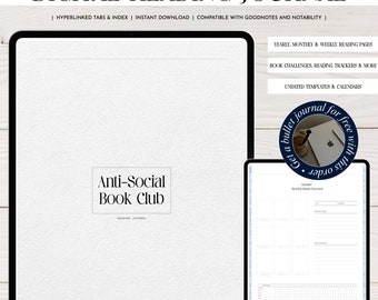 Digital Book Journal iPad Journal for Goodnotes and Notability