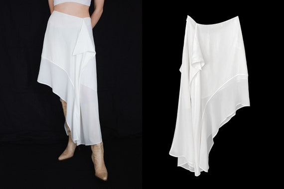 Acne Studios asymmetric silk midi skirt