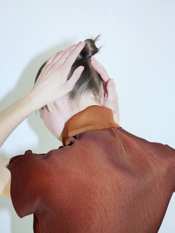 Issey Miyake Please Pleats turtleneck top