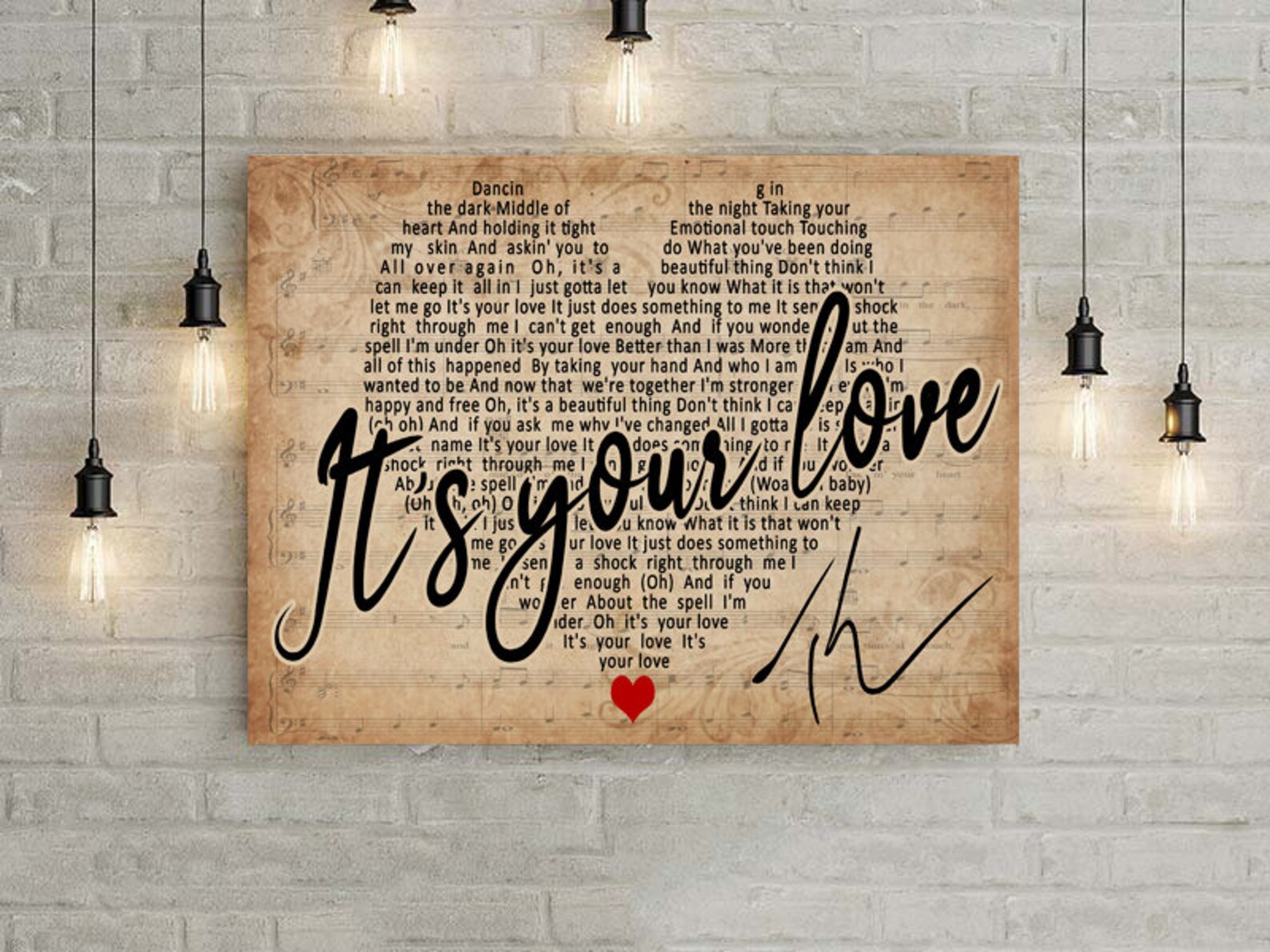 Tim McGraw It's Your Love Lyrics It's Your Love | Etsy