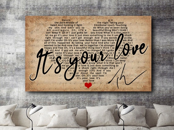 Tim McGraw It's Your Love Lyrics It's Your Love | Etsy
