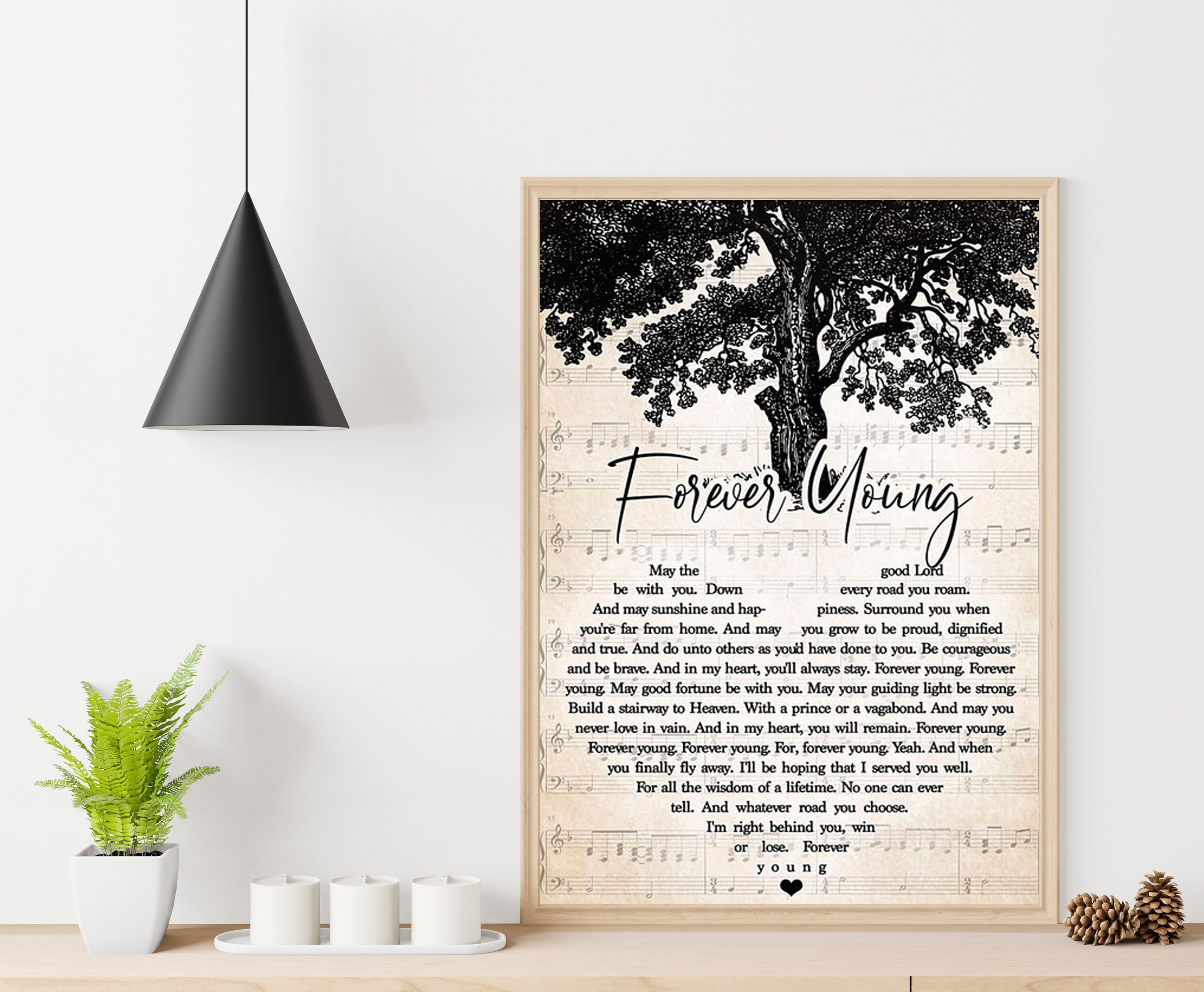 Forever Young Lyrics Poster-Rod Stewart Poster Song Lyrics | Etsy