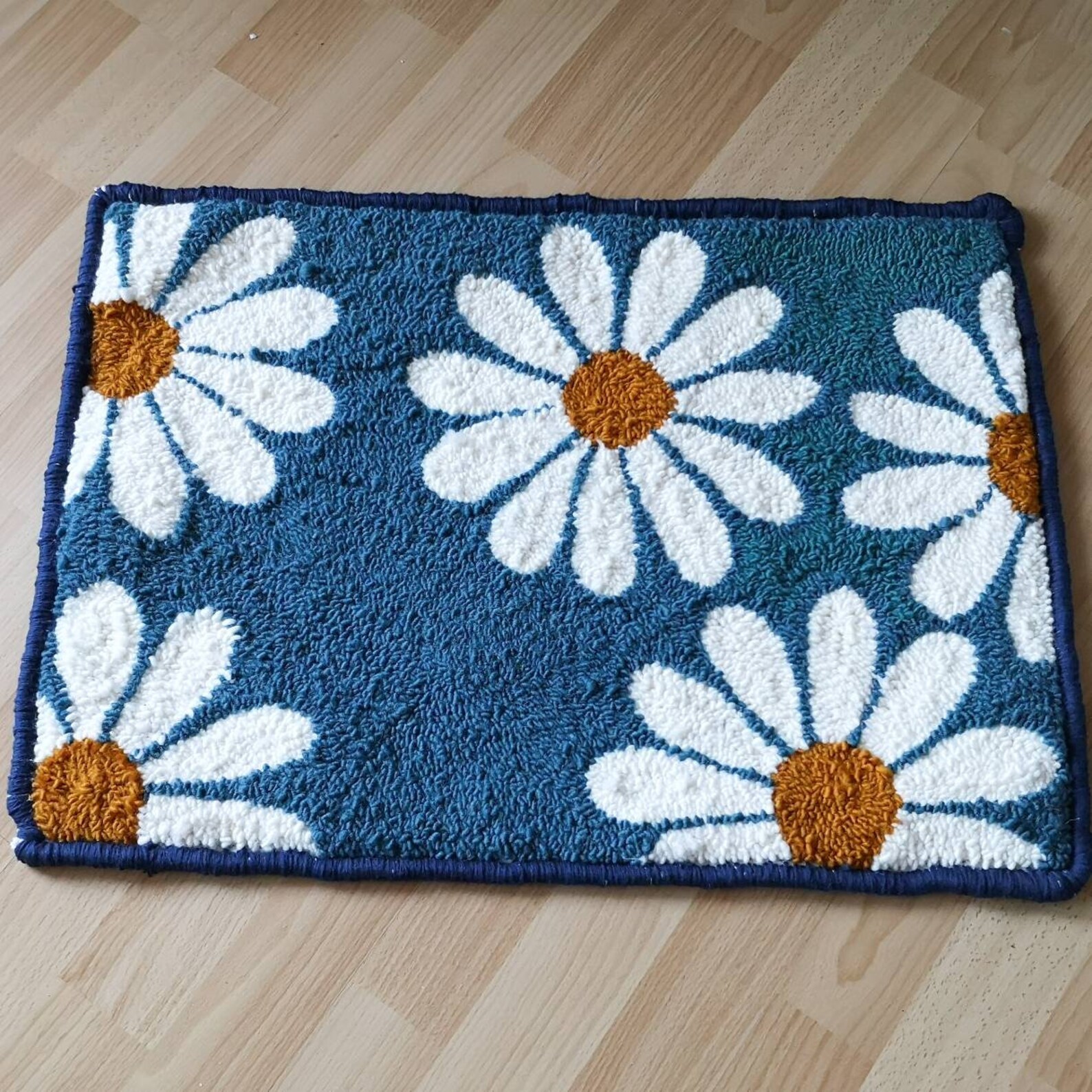 Tufted rug Punch needle rug Handmade wool rug Accent rug Etsy