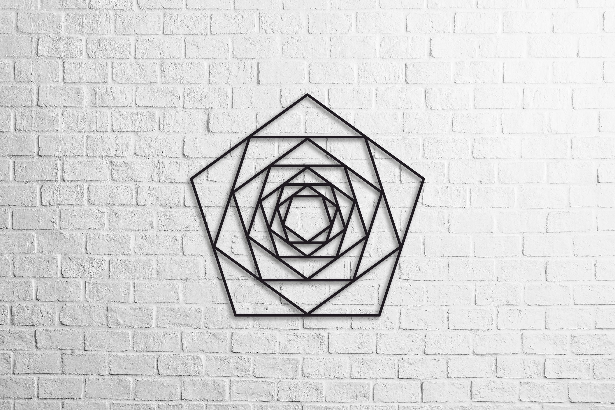 Abstract rose flower Sacred Geometry Abstract wall art Etsy