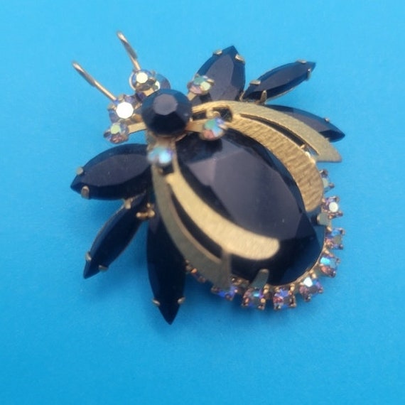 Vintage Juliana White Rhinestone Bug Brooch main image 0