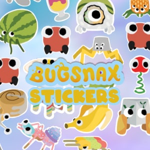Bugsnax-stickers|Videogamestickers|Bugsnax-stickerset|Stickerpakket|Stickers|Waterdichte sticker|Waterflessticker|Leuke sticker|Bunger