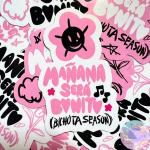 Manana Sera Bonito Bichota Aufkleber | Karol G Aufkleber | La Bichota | Karol G Merch | Karol G Album-Aufkleber | Karol G Blumen-Aufkleber |