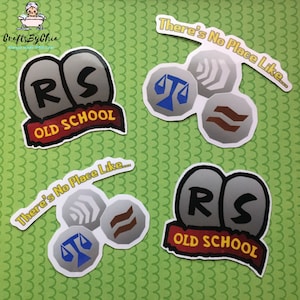 Old School RuneScape geïnspireerde stickers | Geschenken voor vriendjes | Cadeaus voor hem | OSRS-logostickers | RuneScape Home Teleport-stickers | OSRS-geschenk