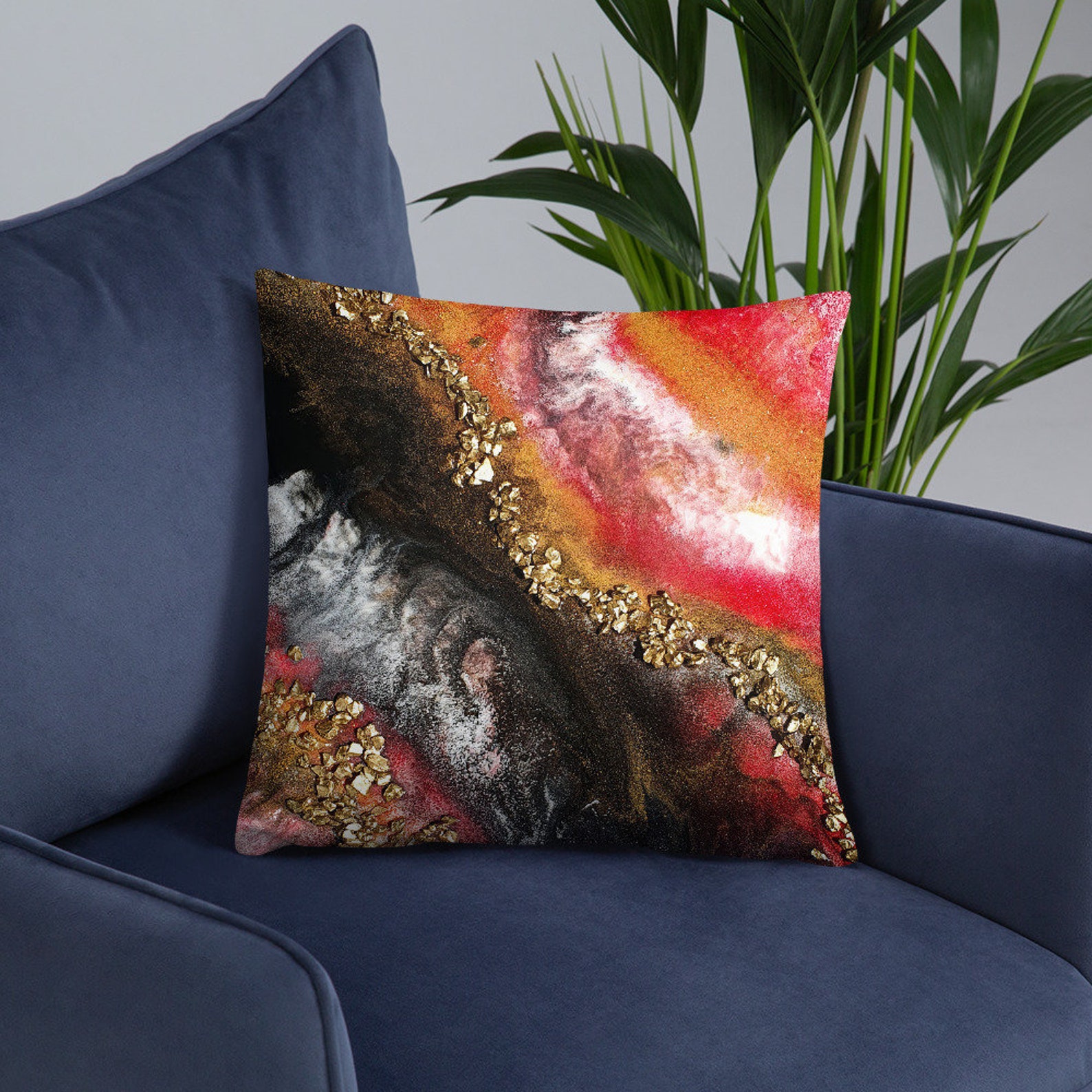 Burnt orange gold Throw Pillow holiday pillow grandchildren Etsy