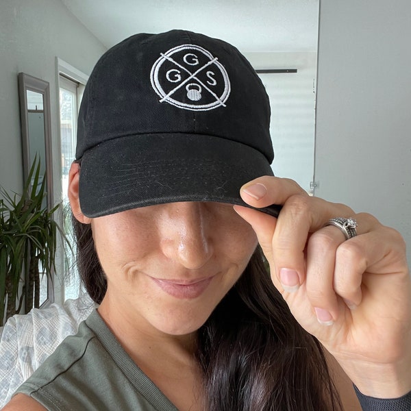 Garage Gym Strength Club logo dad hat | garage gym | women’s hat | workout hat | fitness apparel | gym clothes | fitness gear