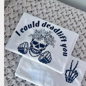 Women’s I Could Deadlift You cropped tee | gym clothes | crop top | women’s T-shirt | gym mom | fitness gear | womens gym clothes