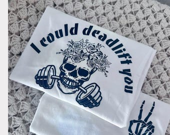 Women’s I Could Deadlift You cropped tee | gym clothes | crop top | women’s T-shirt | gym mom | fitness gear | womens gym clothes