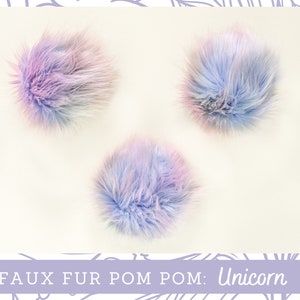 Luxury Faux Fur Pom Pom "Unicorn"