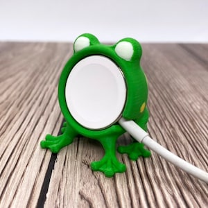 Soporte/cubierta para cargador de Apple Watch: accesorio impreso en 3D con forma de rana