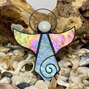 Stained Glass Angel Suncatcher • Angel Suncatcher • Glass Angel • Angel Gift • Window Hanging Angel