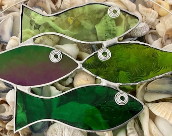 Stained Glass Fish Suncatcher • Fish Suncatcher • Fish Gift • Window Hanging Stained Glass Fish • Bathroom Decor