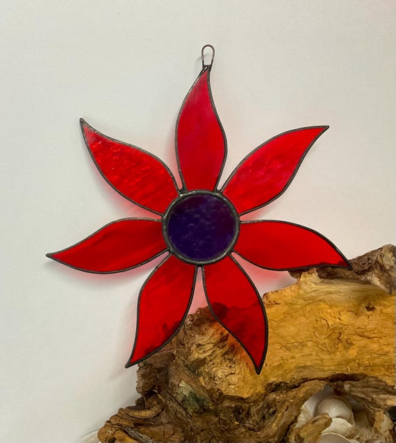 花・植物・風景のデザイン-014「クレマチス」| ステンドグラスバロック