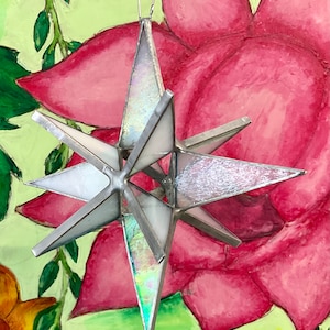 Stained Glass 3D Star Suncatcher • Star Gift • Handcrafted Glass Star • Star Suncatcher • Hanging Glass Star