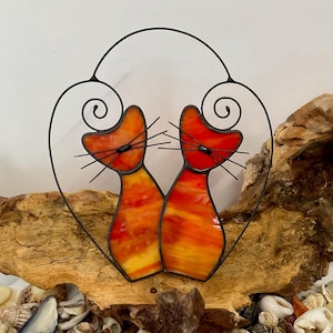 Stained Glass Cat Suncatcher • Cat Lover Gift • Handmade Window Hanging • Pet Memorial image 14