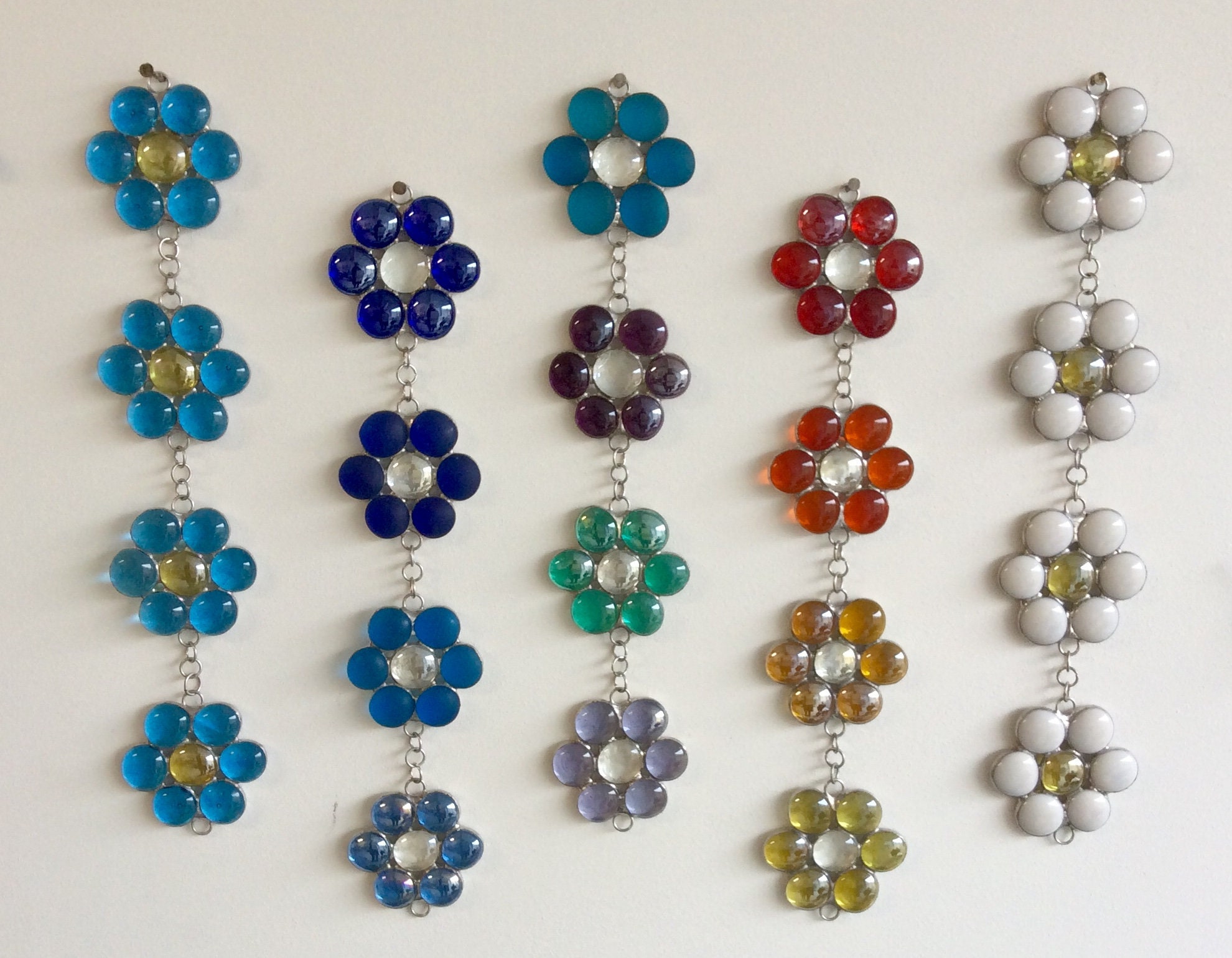 Stained Glass Daisy Chain Suncatcher Daisy Chain Gift Hanging Etsy