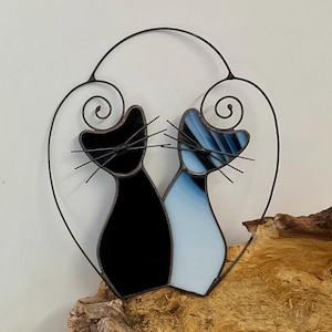 Stained Glass Cat Suncatcher • Cat Lover Gift • Handmade Window Hanging • Pet Memorial image 17